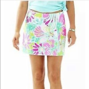 🆕 (Lilly Pulitzer) Jasmine Skort - Flamingo Pink Don’t Give a Cluck - NWT